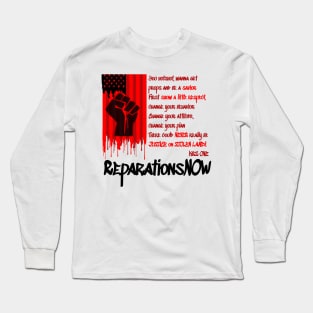 Reparations NOW (Light Background) Long Sleeve T-Shirt